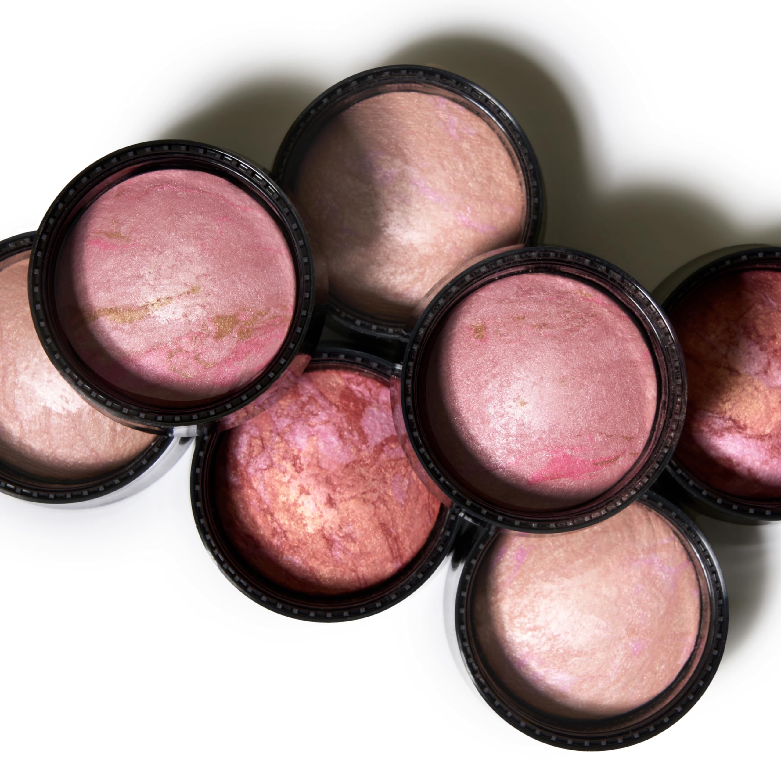 LAURA GELLER NEW YORK rosy blush application swatch for reference