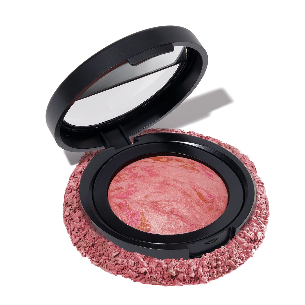 Laura Geller New York rubor horneado marmolizado en mejillas con rosa crema