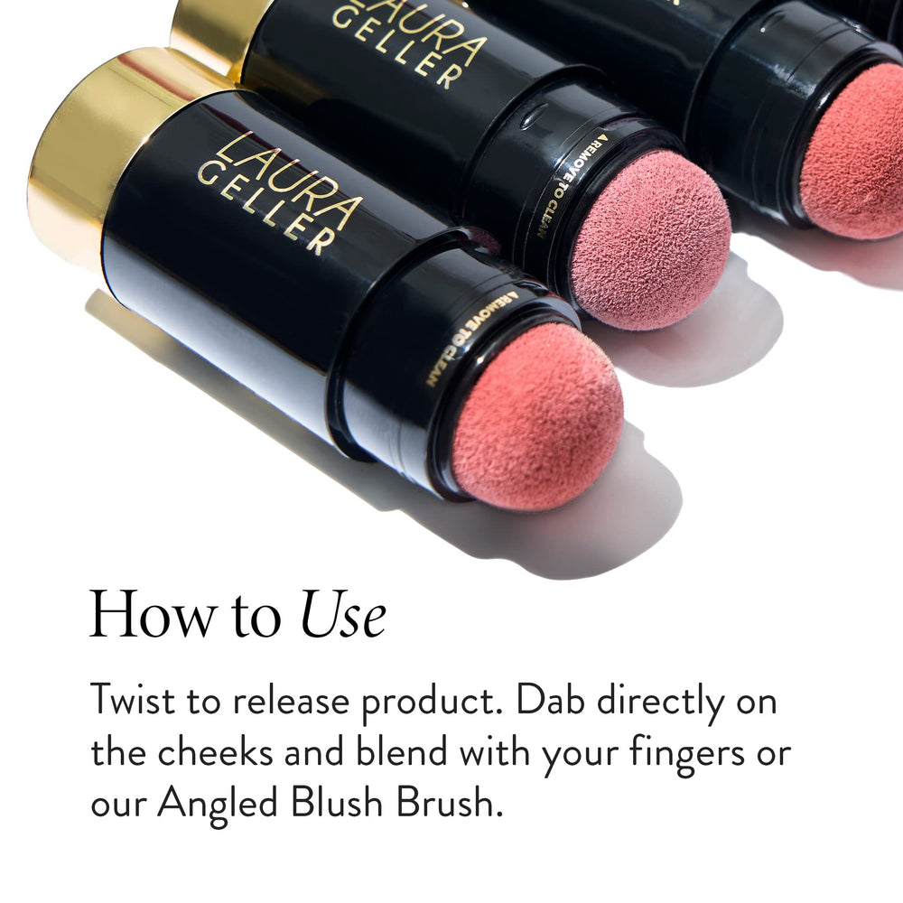 Sérum-blush-tint Laura Geller New York, emballage esthétique et pratique en voyage.
