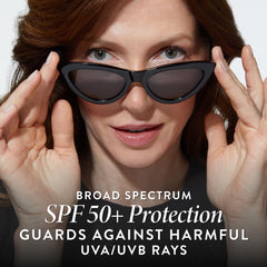 Laura Geller New York – protección UVA/UVB SPF50 para piel protegida.