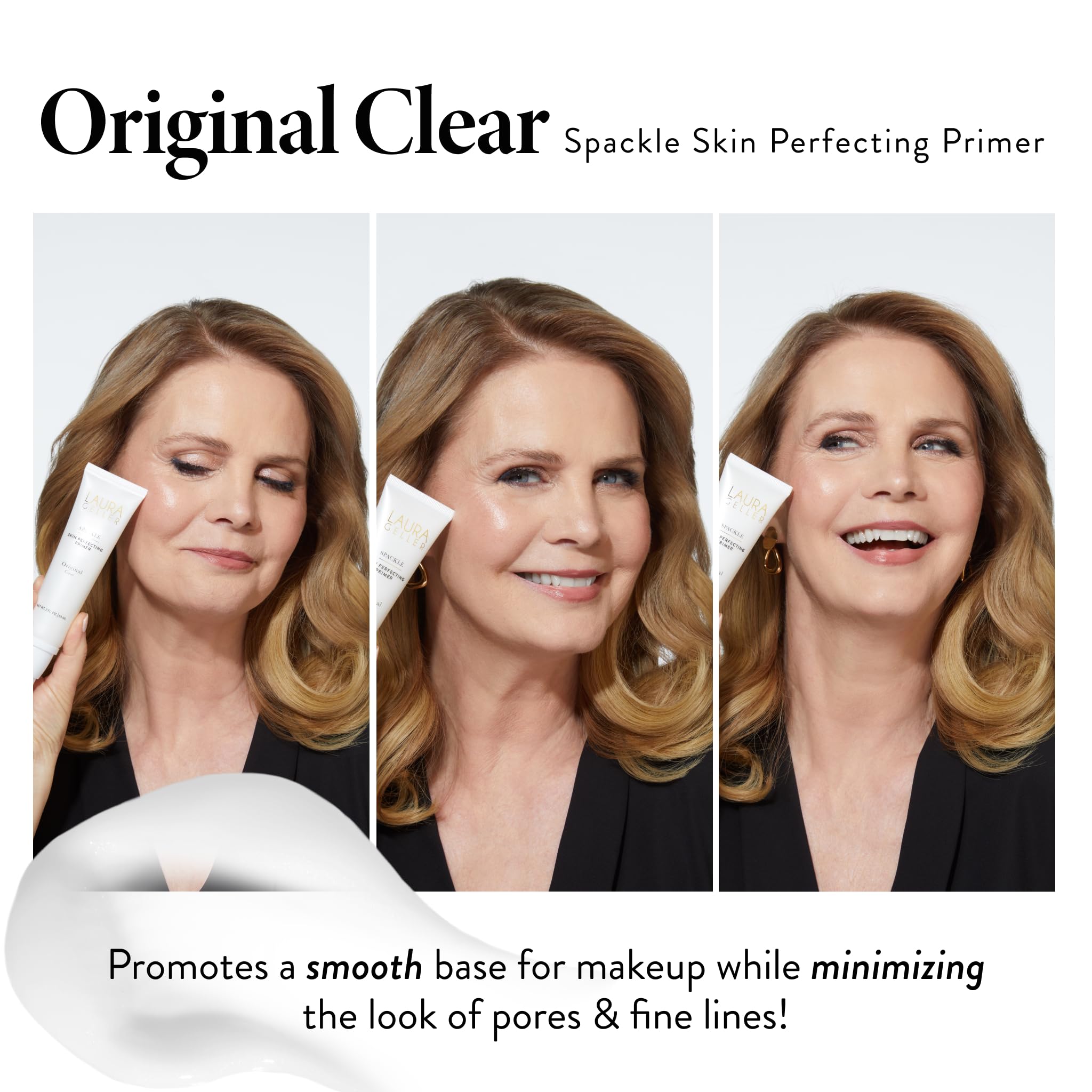 Laura Geller Spackle Primer Original con ácido hialurónico, hidratación suave.