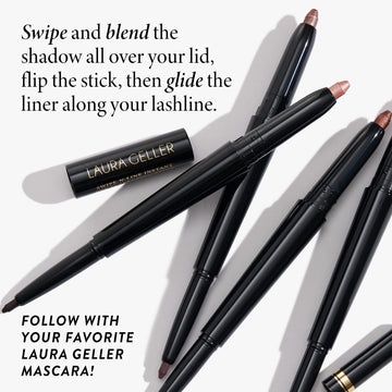 Laura Geller New York Swipe-n-Line acabado a prueba de agua que mantiene el look.