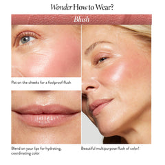 Teinte rose sur joues pour éclat naturel et frais