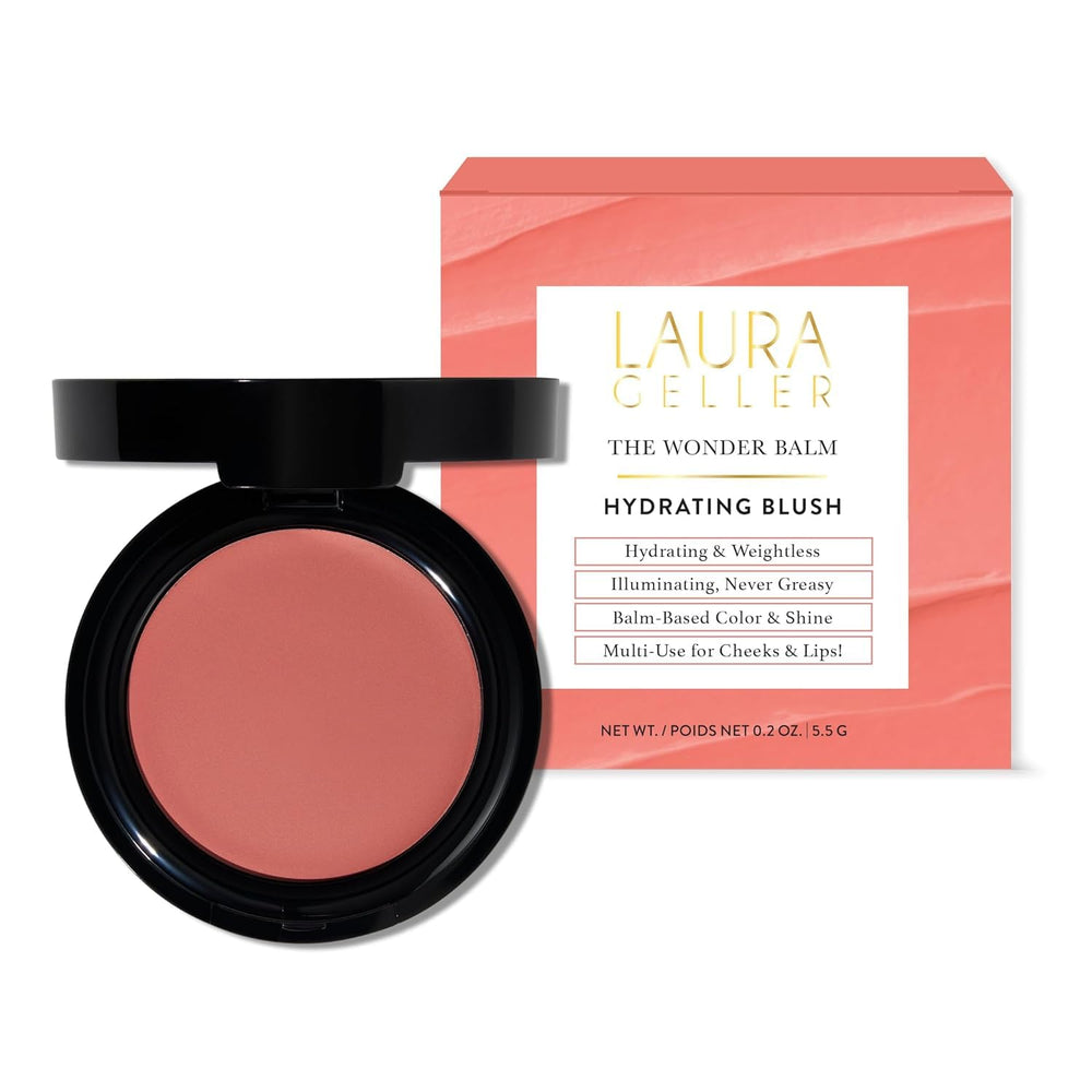 Laura Geller New York Wonder Balm aplicacion-mejillas: color suave e hidratación ligera para aspecto radiante.