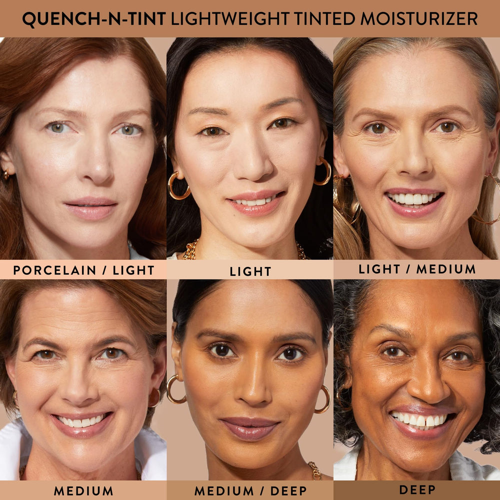 Teinte naturelle Laura Geller Quench-n-Tint pour tous les tons.