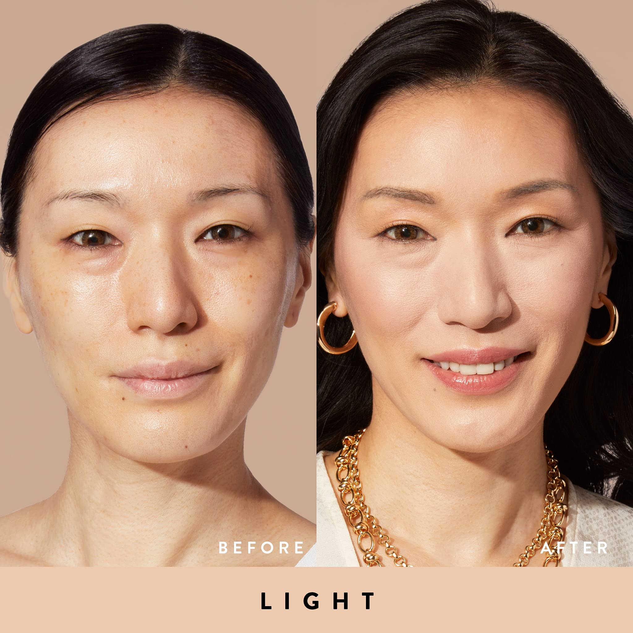 Teinte 02 Light de Laura Geller Quench-n-Tint pour couvrance légère et teint naturel.