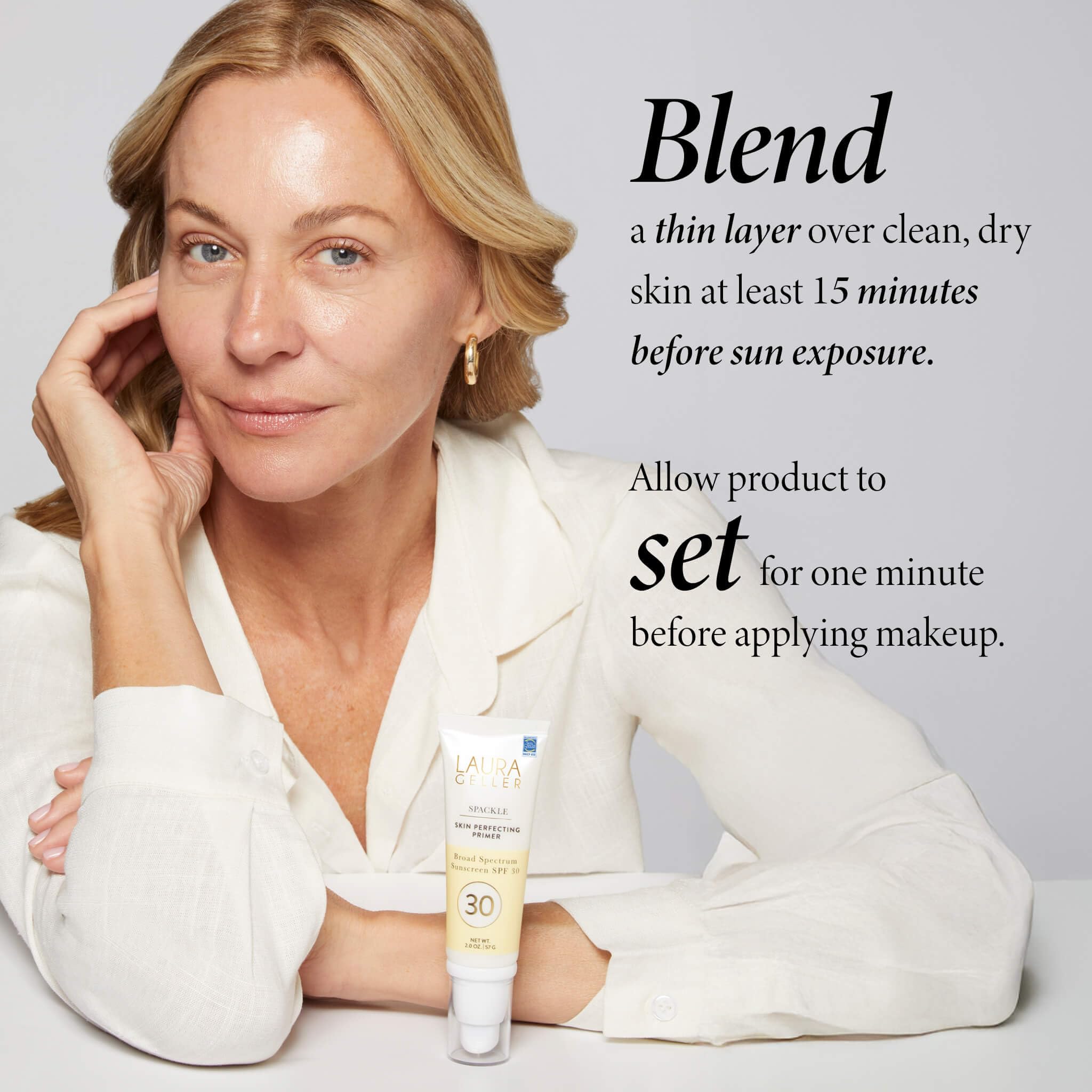 Laura Geller Spackle con hamamelis para poros más apretados.