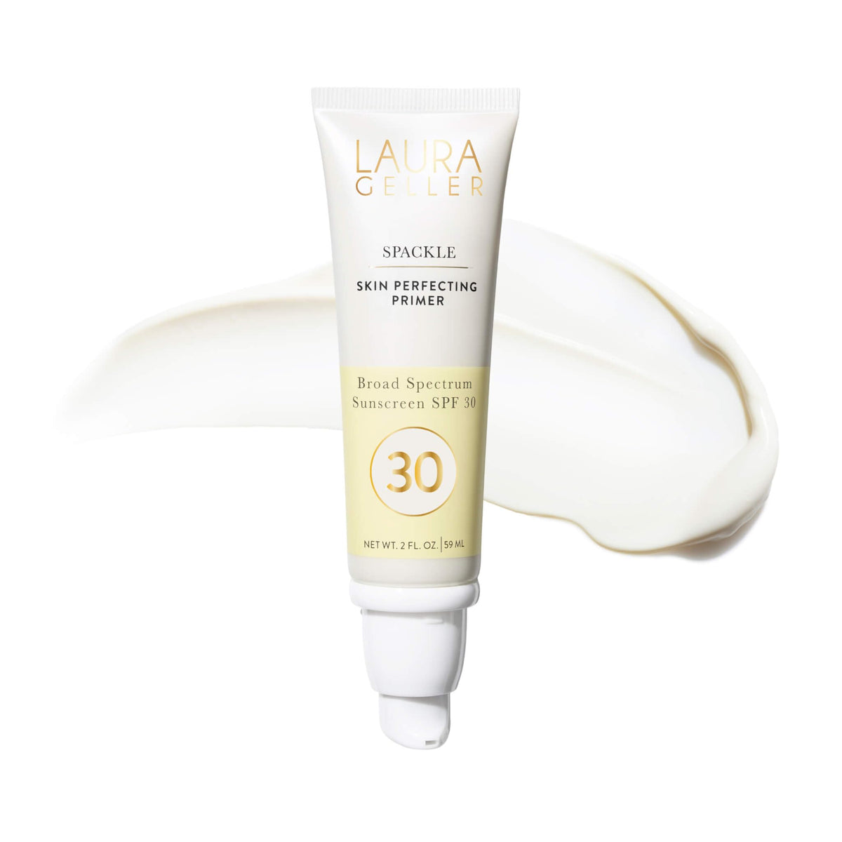 Laura Geller Spackle Primer Protección Solar SPF 30 para base duradera.