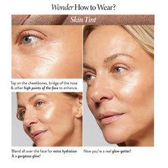 Textura hidratante de Laura Geller Wonder Balm para uso diario.