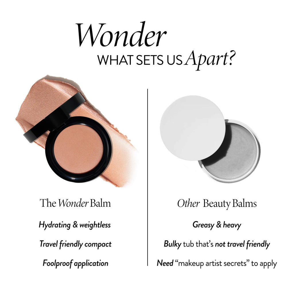 Tono sutil de Laura Geller Wonder Balm para un glow natural.
