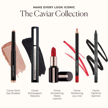 Laura Mercier Caviar Extravagant Mascara: resultado final con pestañas definidas y llamativas.