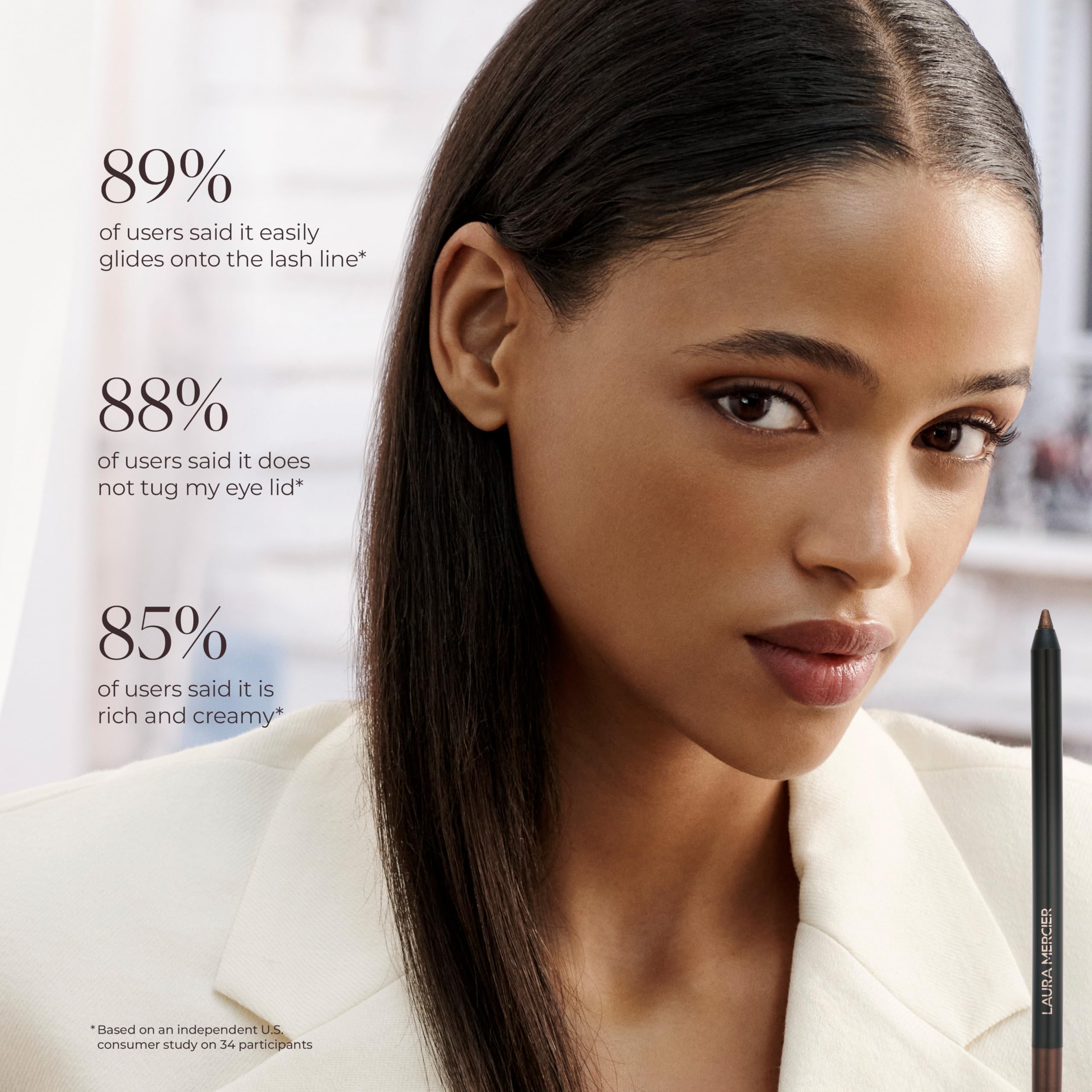 Laura Mercier Caviar Tightline Eyeliner hyaluronique : soin hydratant pour la paupière.