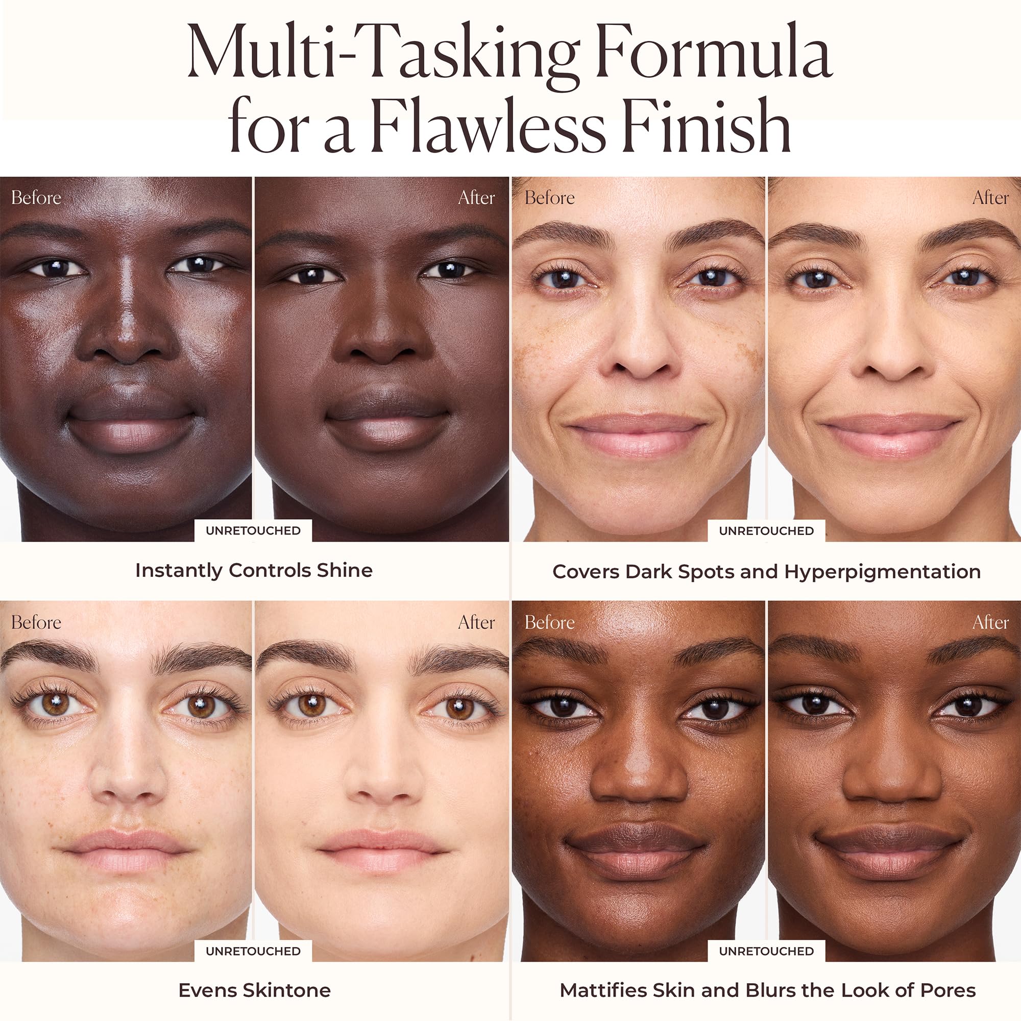Laura Mercier fórmula no comedogénica, probada dermatológicamente y oftalmológicamente.