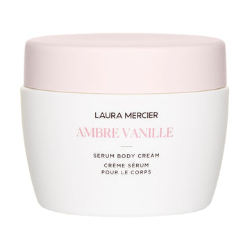 Laura Mercier Serum Body Cream muestra textura sedosa para piel suave e hidratada.