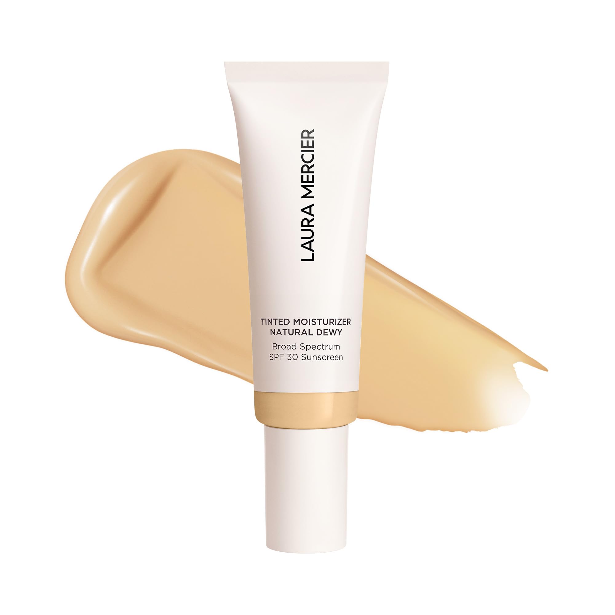 Laura Mercier Tinted Moisturizer en botella, hidratación suave y acabado luminoso.