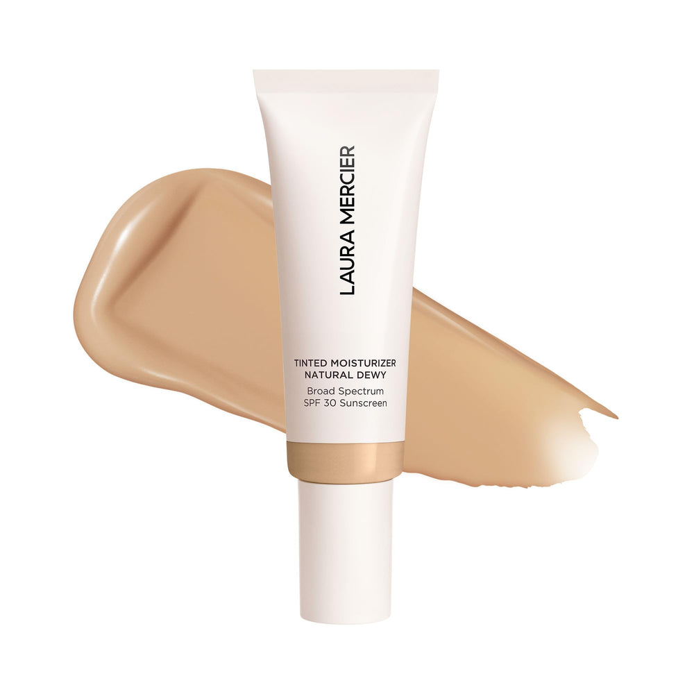 Laura Mercier hidratante tintado natural con brillo en botella para hidratación duradera
