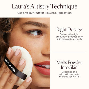 Laura Mercier zonas faciales clave para fijar mejillas, frente y nariz