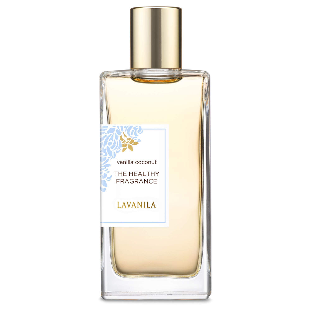 Fragancia Lavanila vainilla coco en frasco, aroma suave y duradero para uso diario.