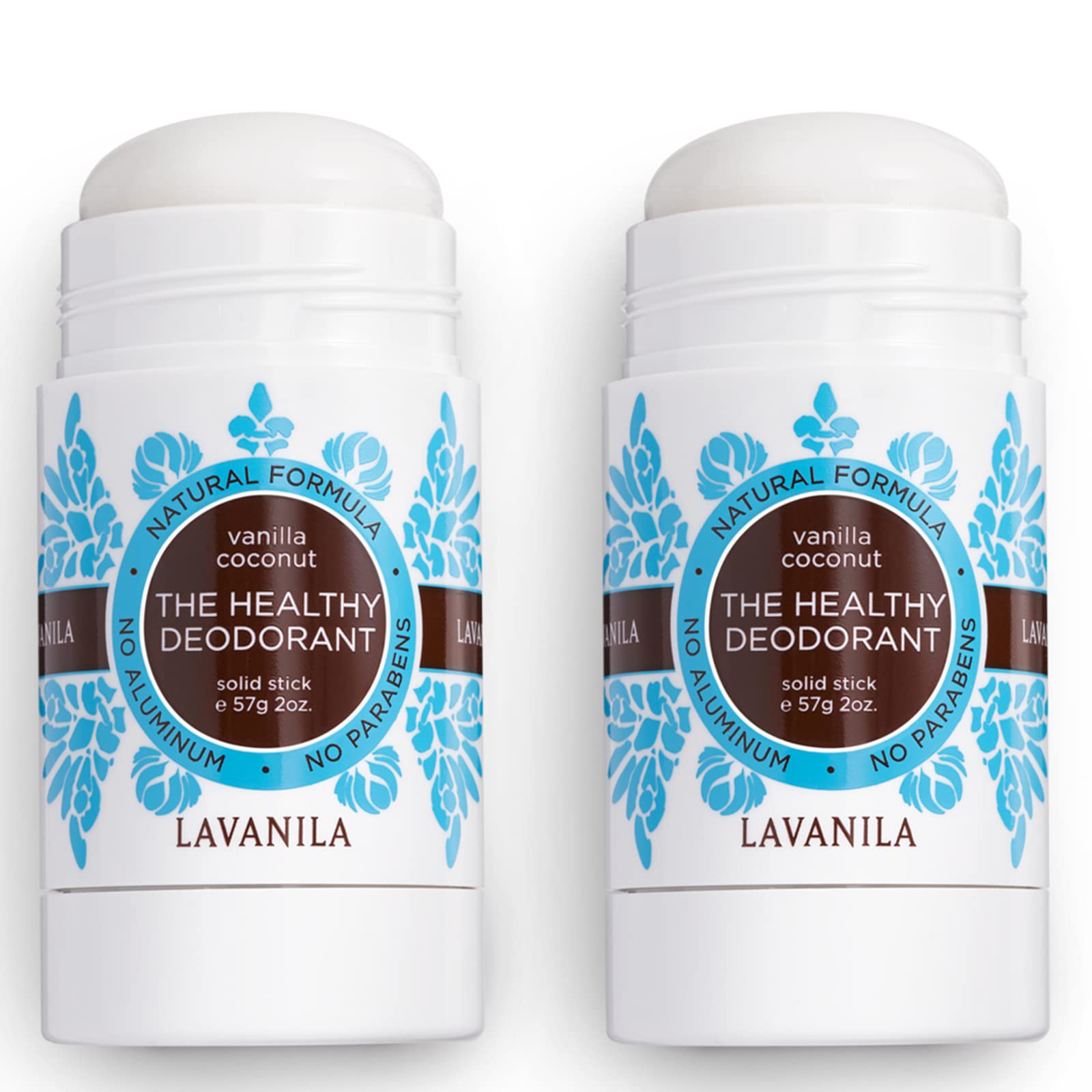 Lavanila Vanilla Coconut Deodorant stick up close reveals smooth texture and aloe benefits