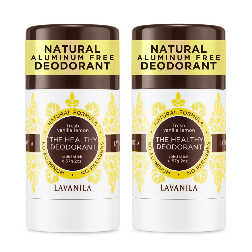 Lavanila Vanilla Lemon: paquete de dos desodorantes para protección duradera.