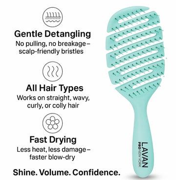 LAVANPRO New York Cepillo Desenredante apto para todo tipo de cabello