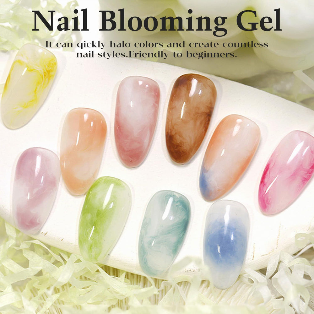 Lavender Violets Blooming Gel, degradado ombre, transiciones suaves entre tonos.