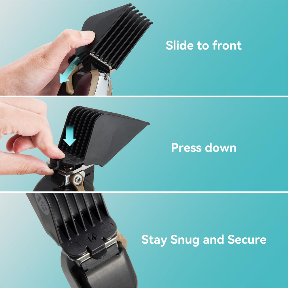 LAVEST juego de cuatro protectores negros para diferentes longitudes de corte.