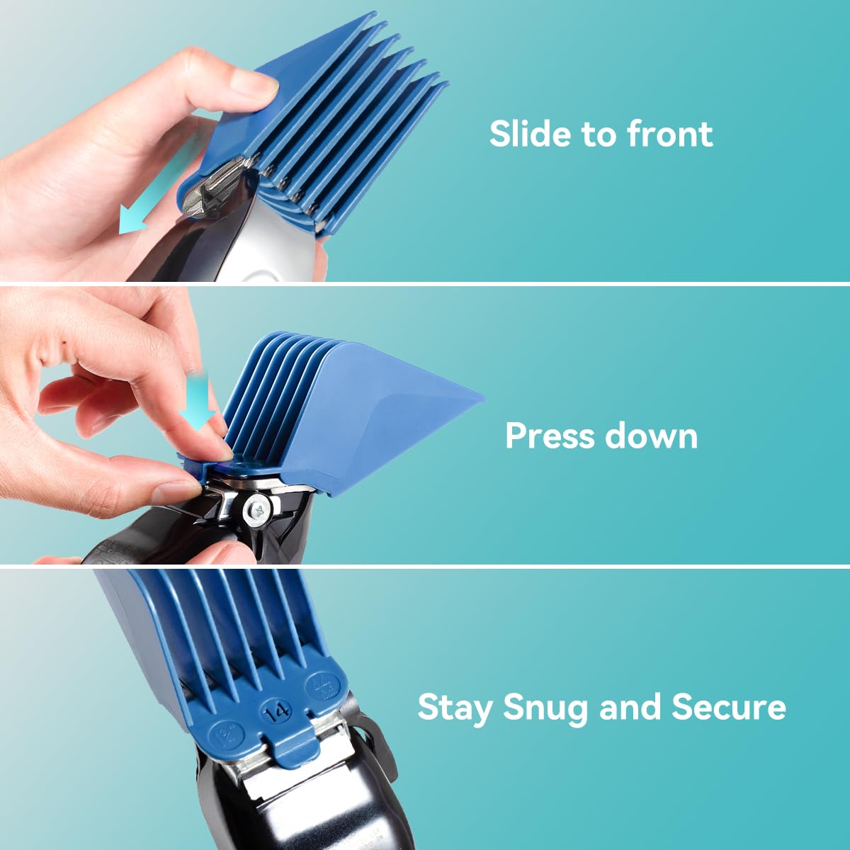 Guardas LAVEST para clipping, enfoque 2,0 pulgadas, longitud estable para barba.