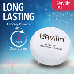 Lavilin Desodorante para axilas, textura cremosa suave al contacto.