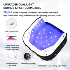 Lavinda 54W lámpara UV, base desmontable para limpieza y ajuste fáciles