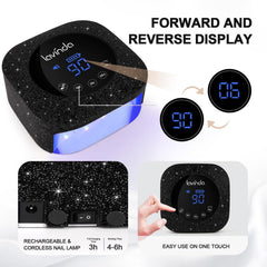 Lavinda 54W lámpara UV, interior amplio para curar cinco uñas a la vez