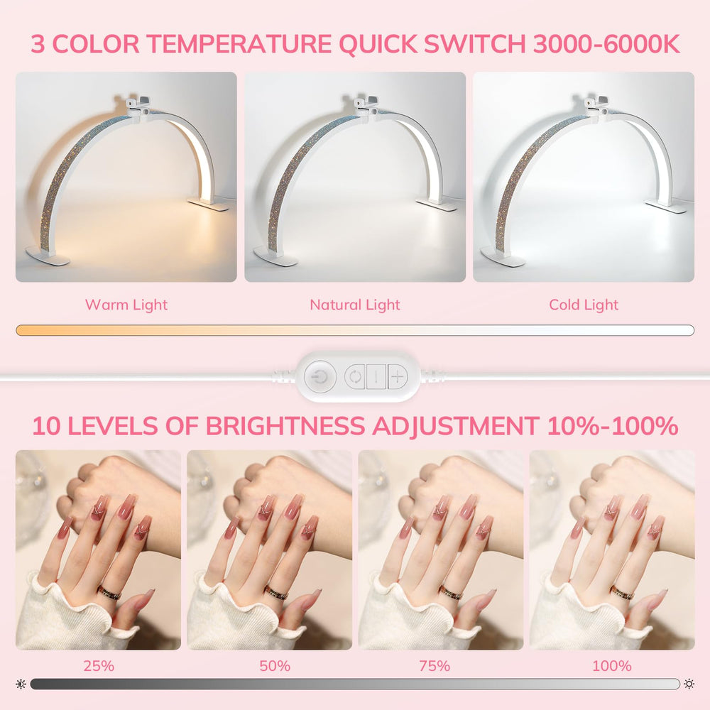 Lavinda ajuste 3000K-6000K, tres modos de color para diferentes atmósferas de trabajo.