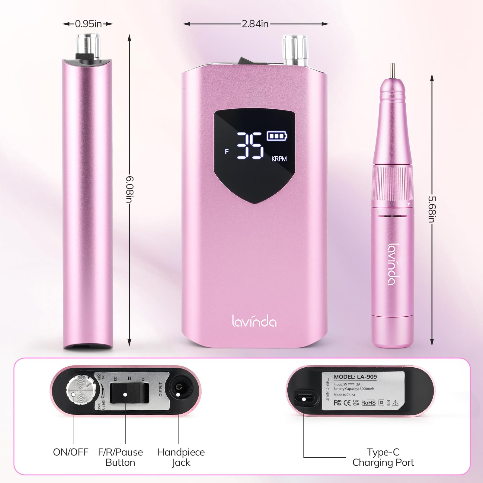 Lavinda batería de 3000 mAh, carga rápida para sesiones