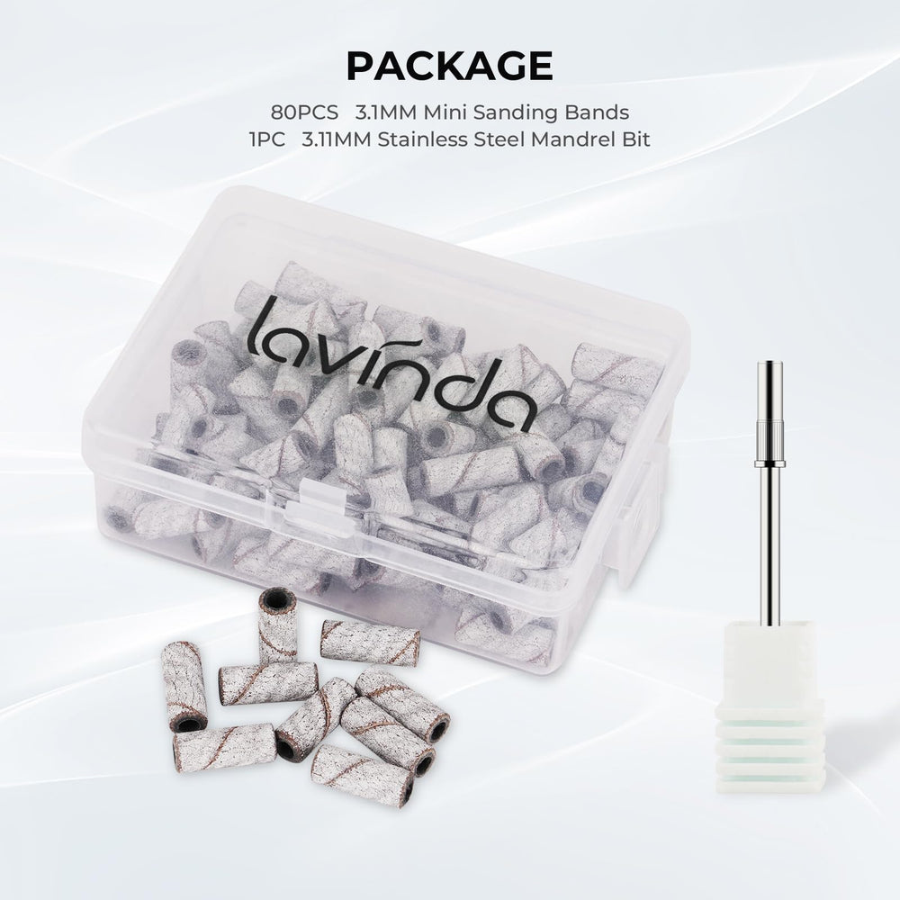 Lavinda conjunto profesional de lijado para uñas, acabado limpio.