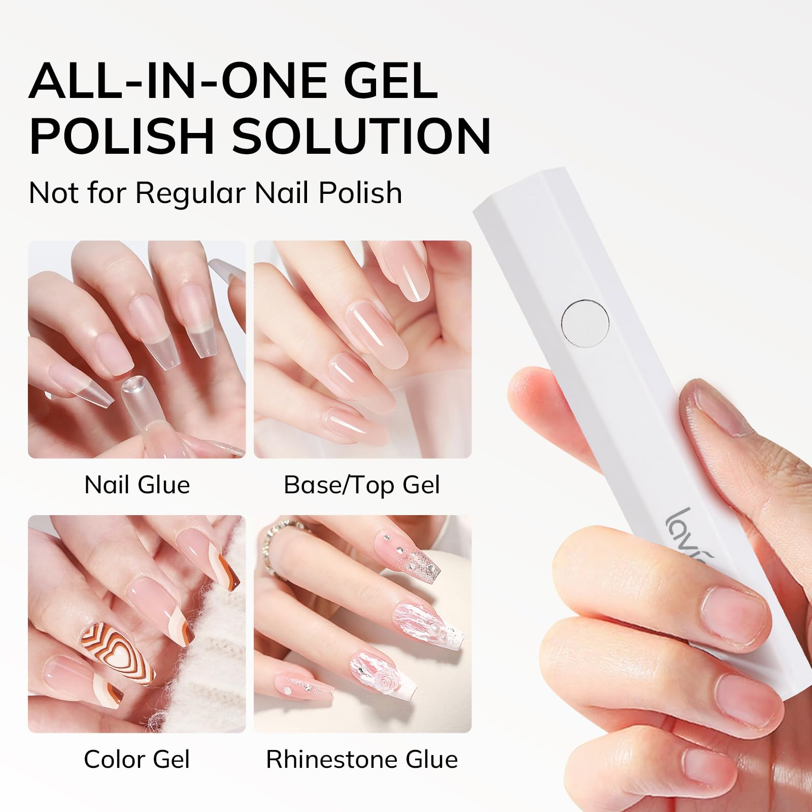 Lavinda compatible con geles y resinas UV para uñas