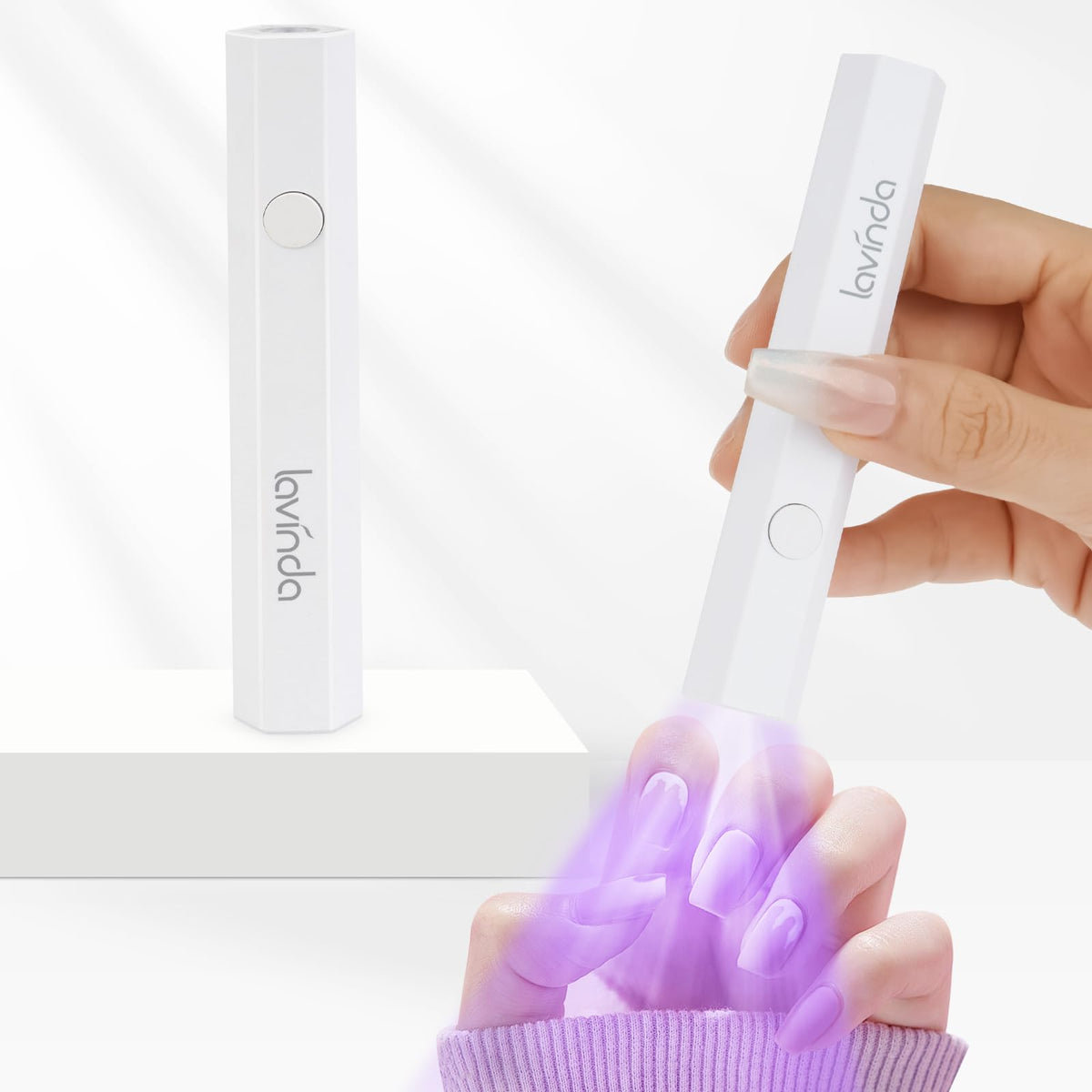 Lavinda lámpara ultravioleta portátil para curar gel de uñas rápido