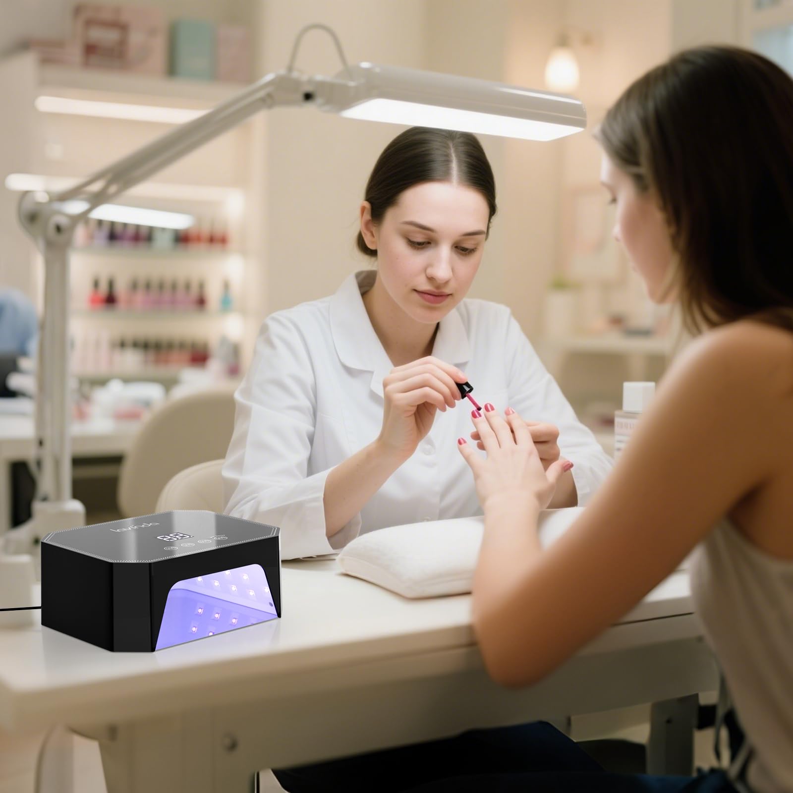 Lavinda lámpara UV LED para uñas, compatible con múltiples geles y marcas de gel.