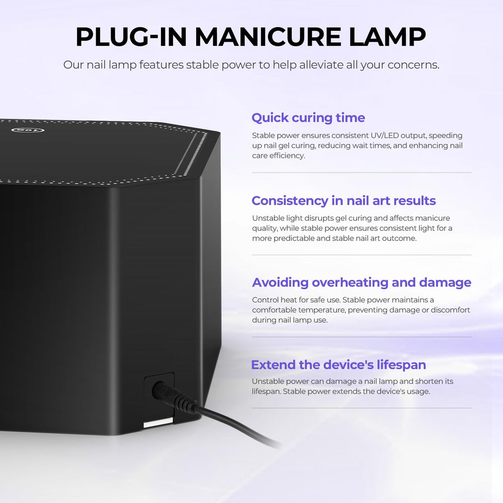 Lavinda lámpara UV LED 54W con doble longitud de onda para geles compatibles.
