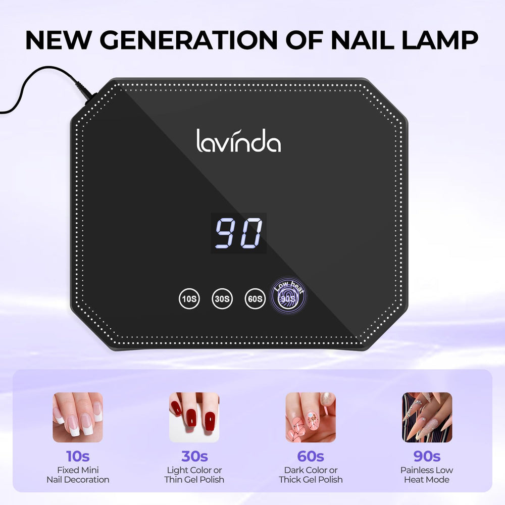Lavinda lámpara UV con sensor automático, enciende al colocar la mano.