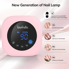 Lavinda lámpara UV con 36 diodos para curado rápido y uniforme.