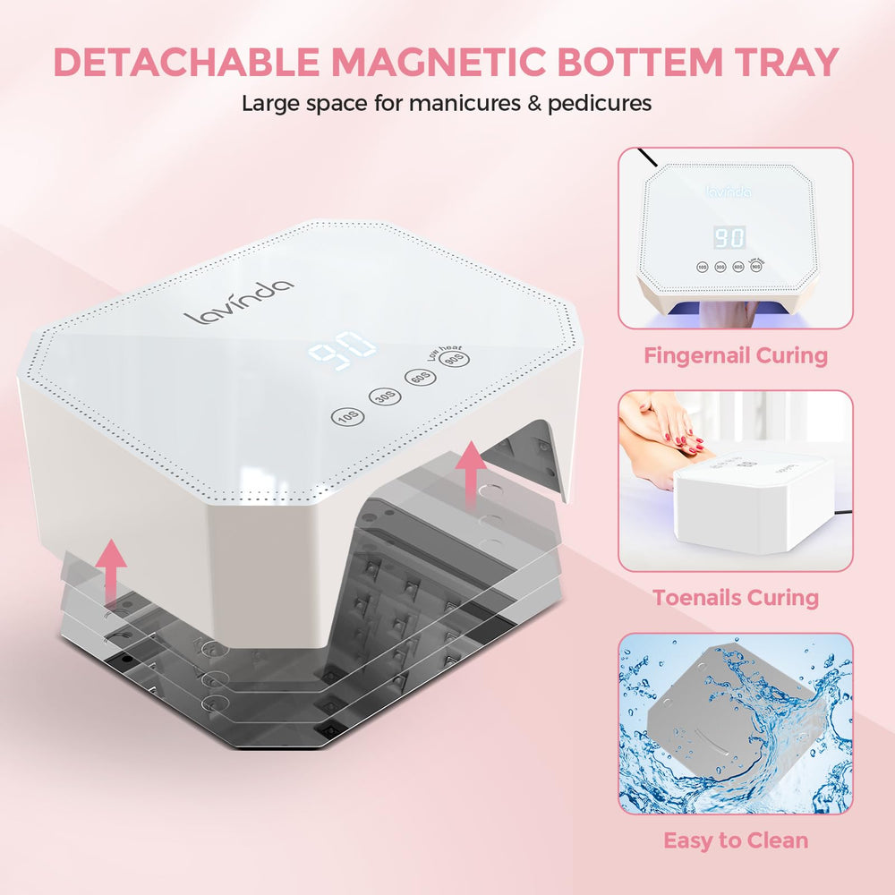 Lavinda compatibilidad con geles duros, gel de color y gel de construcción.