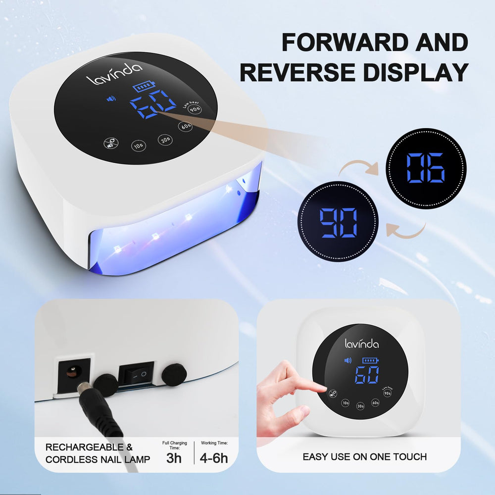 Lavinda lampara-UV-LED compatible con geles de varias marcas para curado rápido