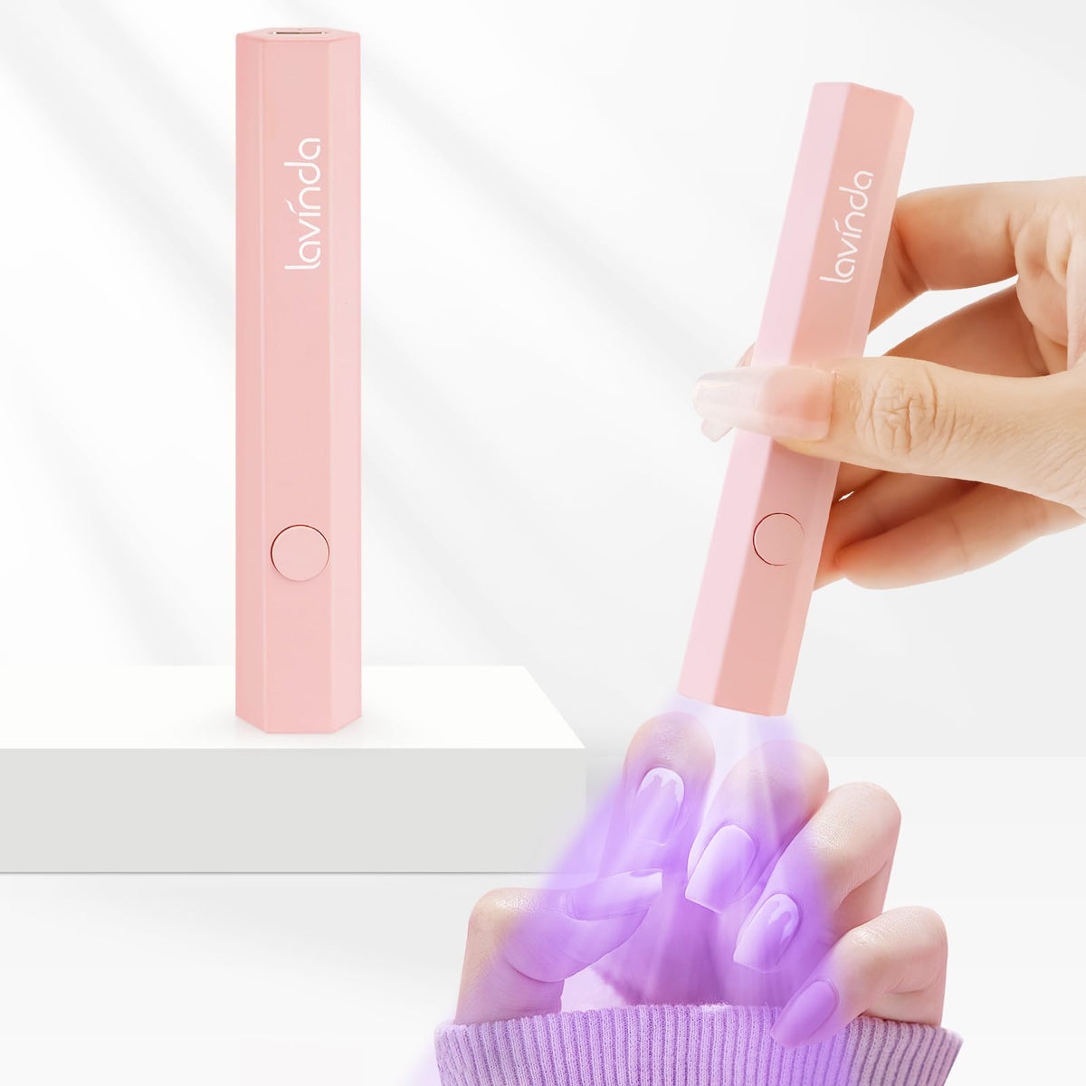 Lavinda, luz uv para uñas en gel, curado rápido en casa.