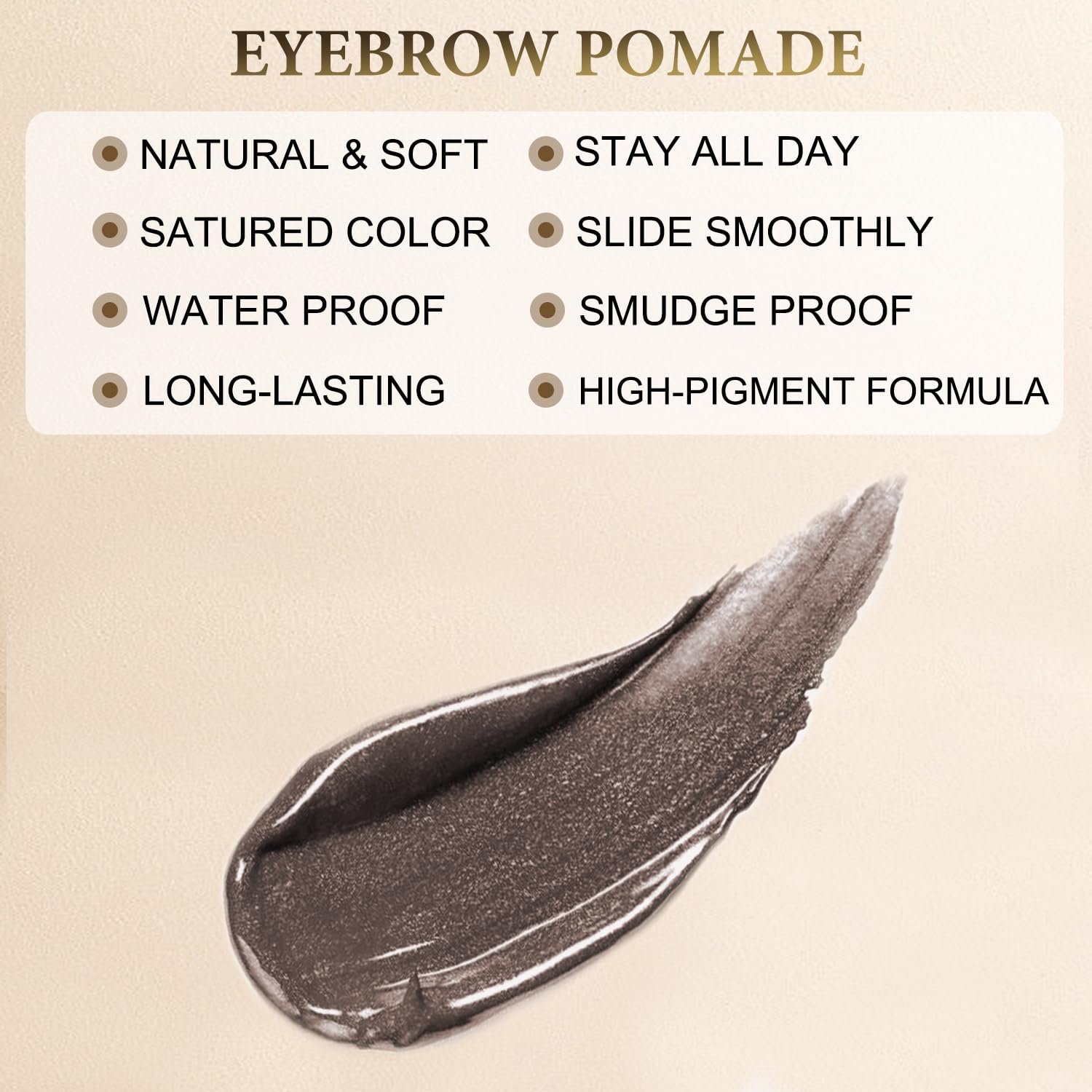 LAVONE ultra-slim brow pencil in dark brown for natural strokes.
