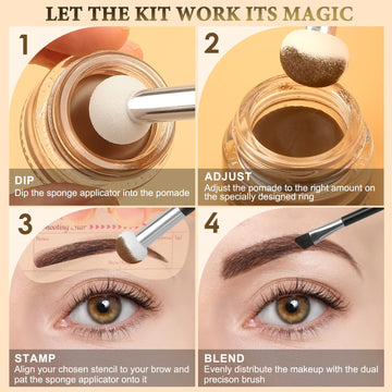 LAVONE esponja para aplicar y difuminar cejas con facilidad.