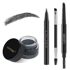 LAVONE eyebrow stamp kit compact box for quick, precise brows all day.