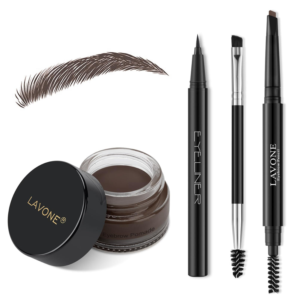 LAVONE packaging for the eyebrow stamp kit ready for use and display.