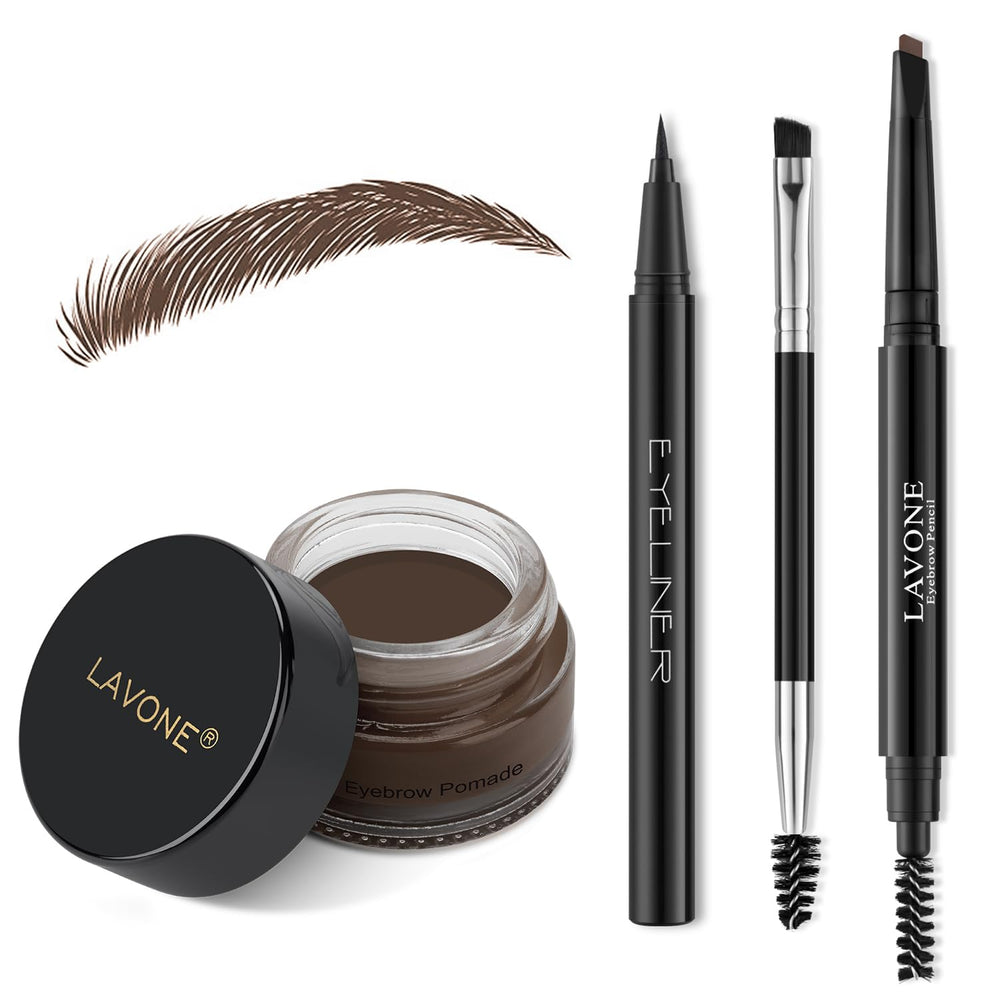 Kit de cejas LAVONE en acción para un acabado natural.