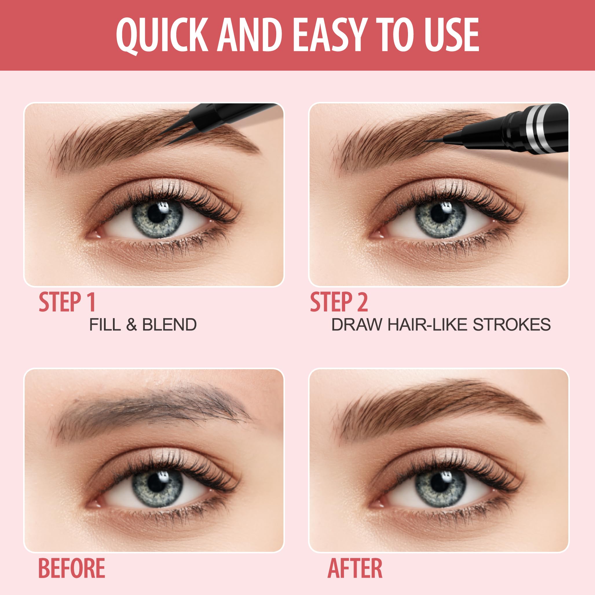 LAVONE acabado marrón oscuro para cejas naturales