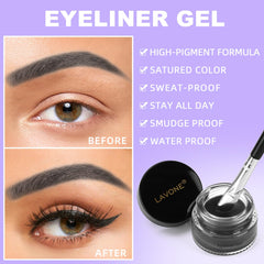 Pincel angular de LAVONE para delineado preciso y difuminado.
